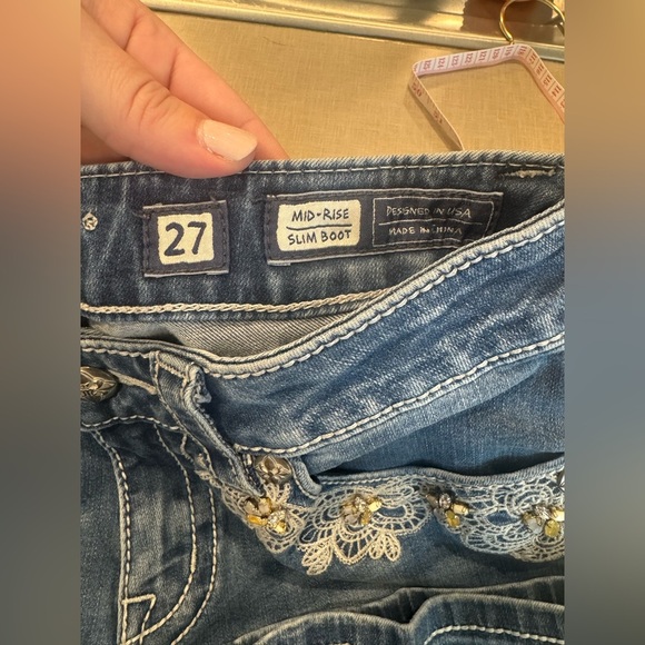 Miss Me Denim Boot Cut Jeans with Embroidered Details - Picture 6 of 6